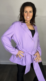 Blazer met strik +SIZE lila SALE