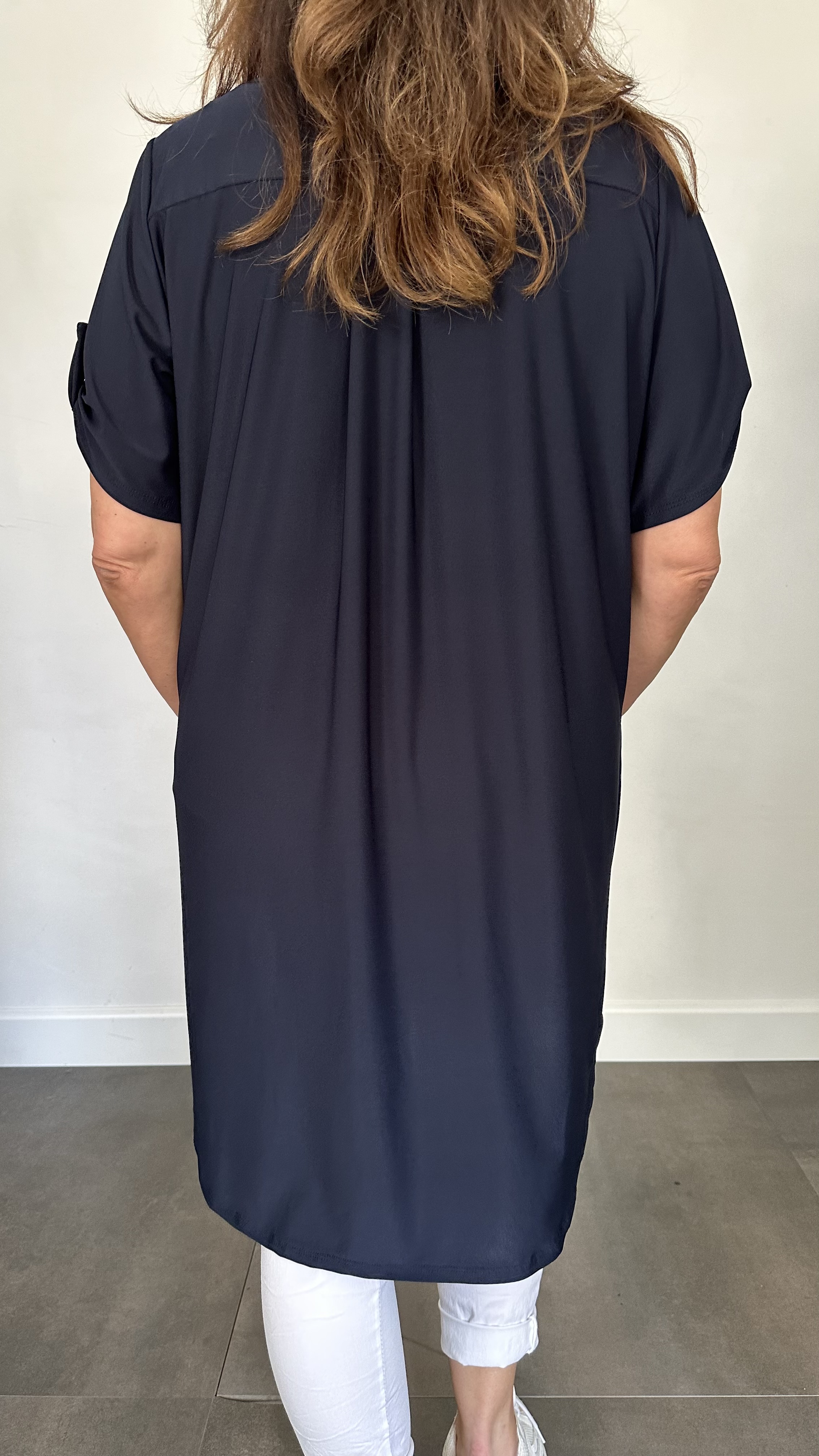Tuniek liz korte mouw marine