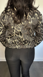 Bomberjack panter goud/zwart SALE