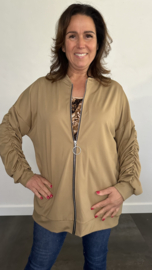 Vest met rits TRAVEL +SIZE camel