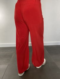 Broek met wijde pijpen rood