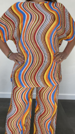 2-Delig comfy pak coloured wave oranje SALE