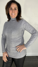 Gebreide coltrui met kabel grijs SALE