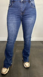 G-smack stretch jeans FLARE zilver glitter
