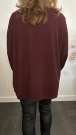Trui Estelle met parels Bordeaux