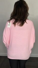 Trui Wendy met ruche Roze