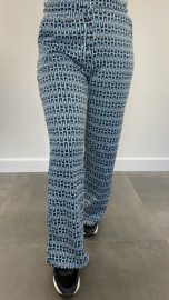 Broek met wijde pijpen elips licht blauw