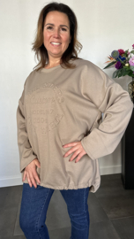 Sweater Custom +SIZE taupe