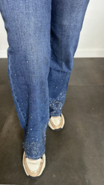 G-smack Jeans wide leg met glitter (half)