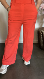 Highwaist WIDE LEG jogger Koraal/oranje