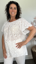 Broderie blouse Olivia Wit
