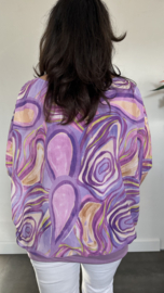 Blouse met boord Avalon lila