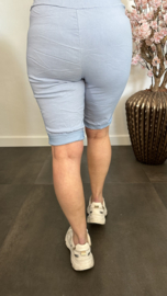 Korte joggjeans IJsblauw