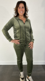 2-Delig velvet comfy pak met rits army