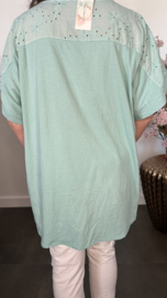 Shirt Jessica met ketting Mint