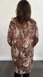 Tuniek animal mix soft +SIZE bruin