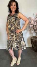 Hemdjurk Jungle leaves taupe