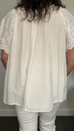 Broderie blouse Olivia Wit