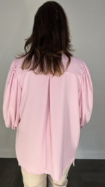 Blouse Emma met pofmouw roze