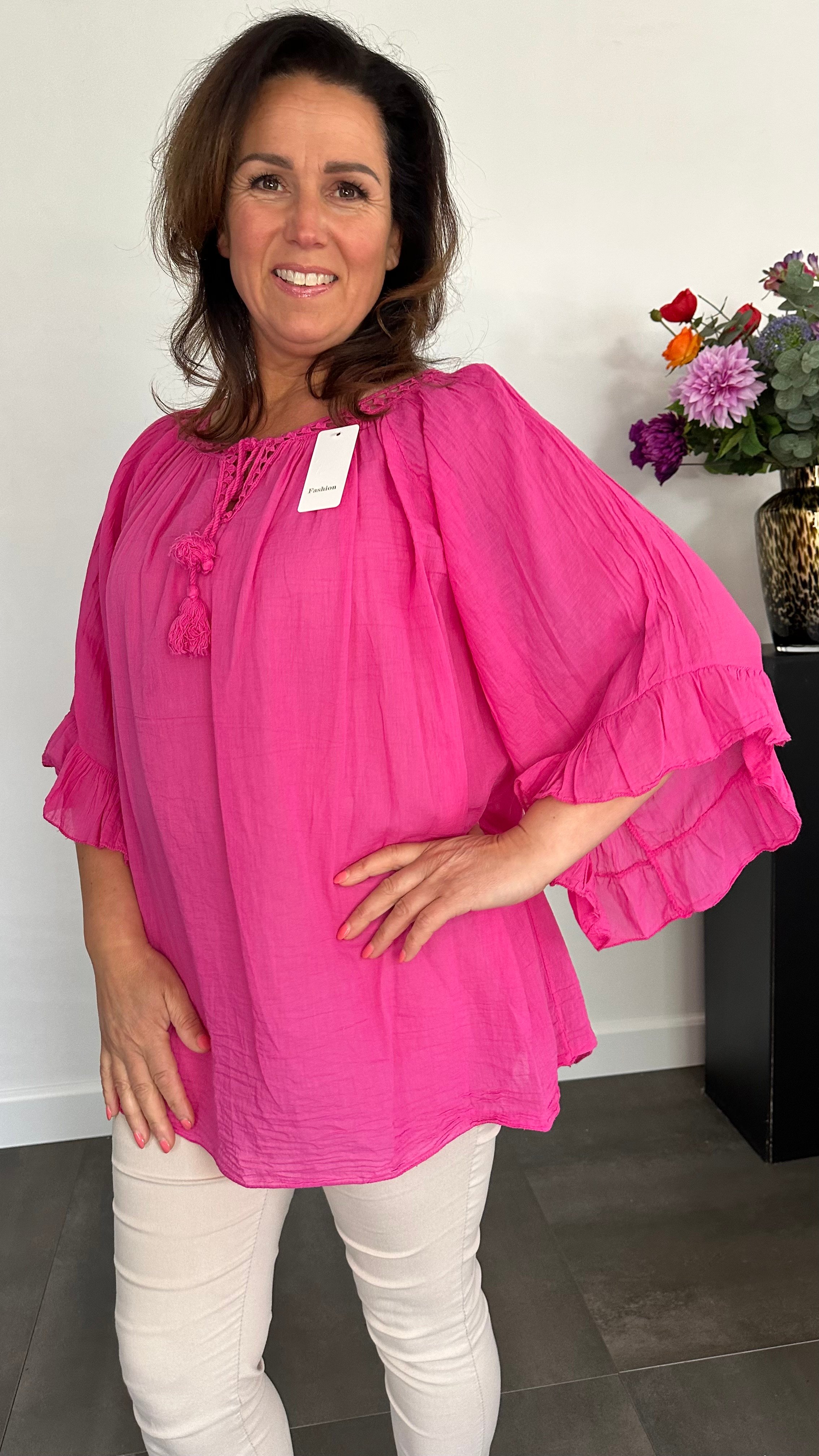 Blouse Veronica UNI +SIZE fuchsia