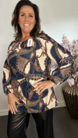 Blouse Panters en Chains Marine