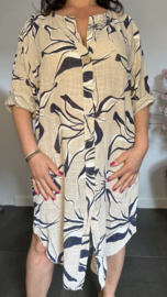 Linnenlook jurk Jade Zand
