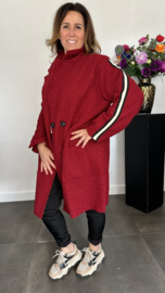 Teddy jas met bies Bordeaux