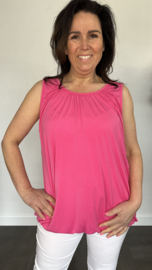 Ballon top travel  +size fuchsia (licht)