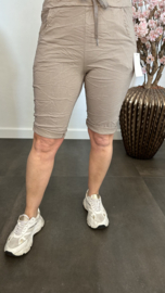 Korte joggjeans Taupe
