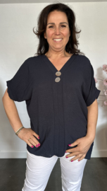 Shirt Kiki met knopen Marine
