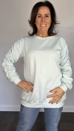 Sweater met gesmokte mouwen mint