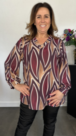 Blouse flames bordeaux