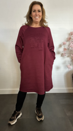 Jurk/ tuniek 2d print NY Bordeaux