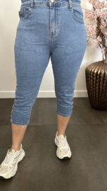 Capri stretch Jeans met knopen