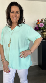 Top Maya korte mouw +SIZE mint groen