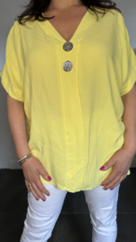 Shirt Kiki met knopen Geel