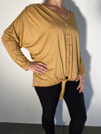 T-shirt Vera lange mouw  camel