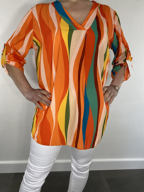 Blouse flames oranje