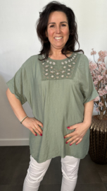 Top Esther met glitter Army