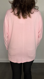 Shirt Debby met vleermuismouw roze