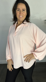 Blouse GiGi met pofmouw roze
