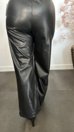 Lederlook pantalon natasja Zwart