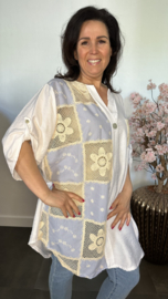 Blouse/ jurk Nicole mesh gestreept