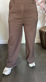 Highwaist WIDE LEG jogger Choco