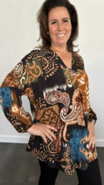 Blouse claire paisley zwart