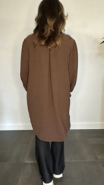 Tuniek Maya lange mouw +SIZE bruin