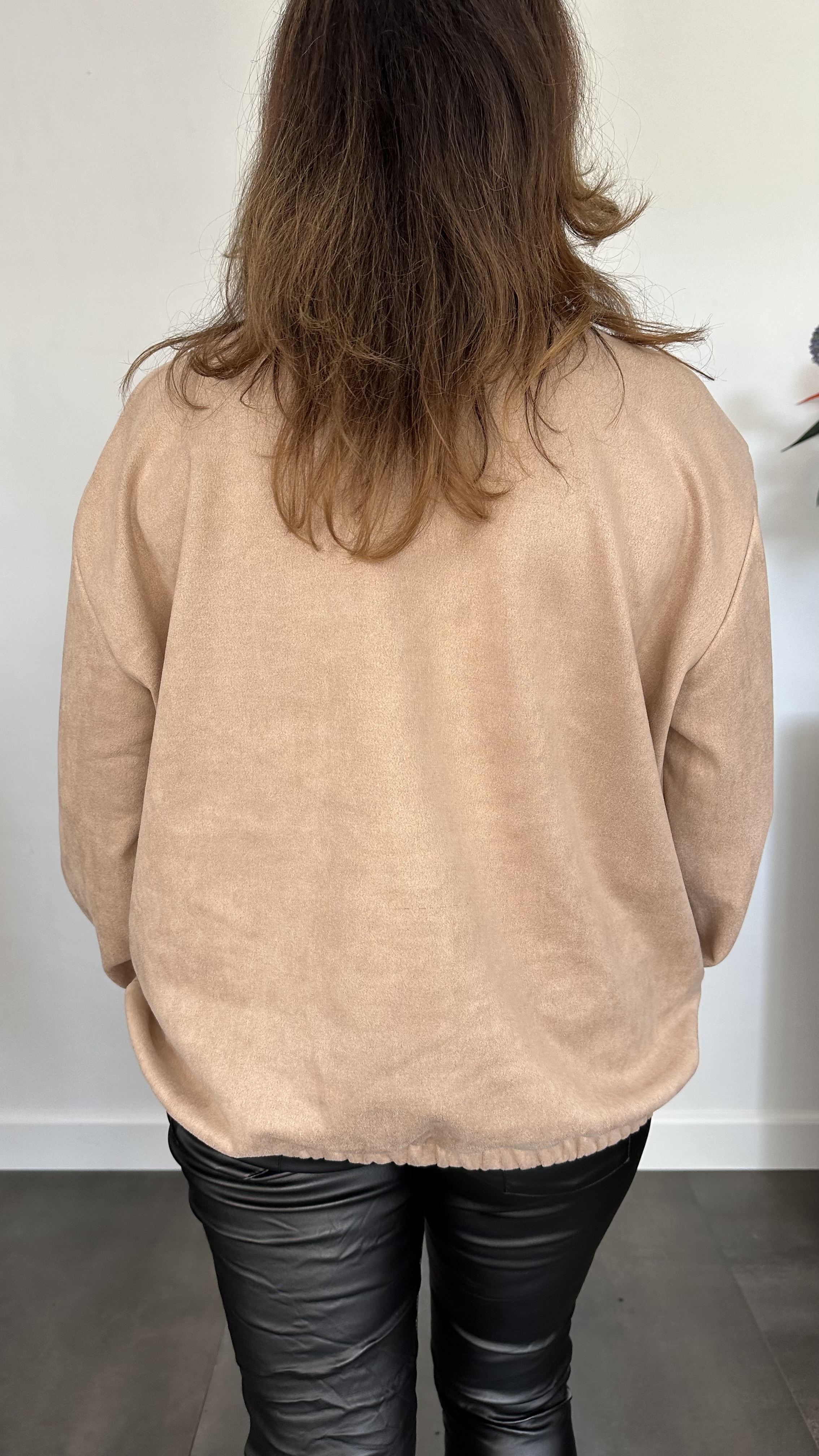 Suedine jack camel/ zand