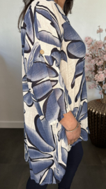 Blouse Kenzi gebloemd Marine