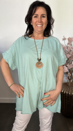 Shirt Jessica met ketting Mint