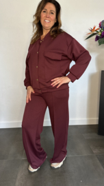 2-Delig comfy pak Wilma wijnrood